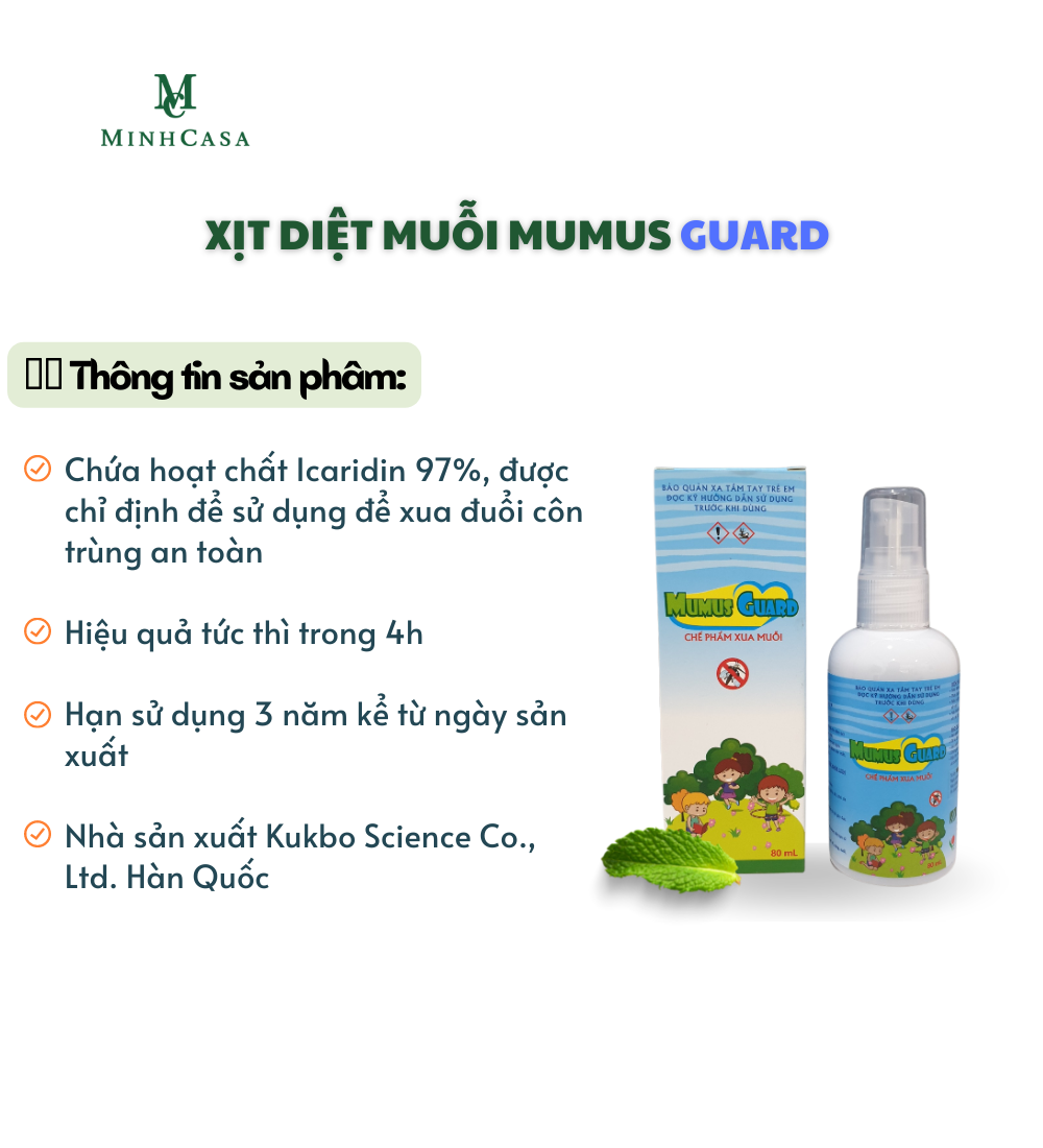 Chai xịt xua muỗi Mumus Guard