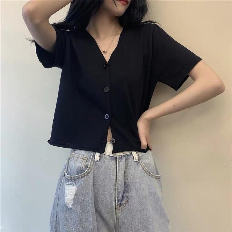  Áo Croptop Nữ UNI Tay Ngắn Form Rộng Ulzzang (ẢNH THẬT)