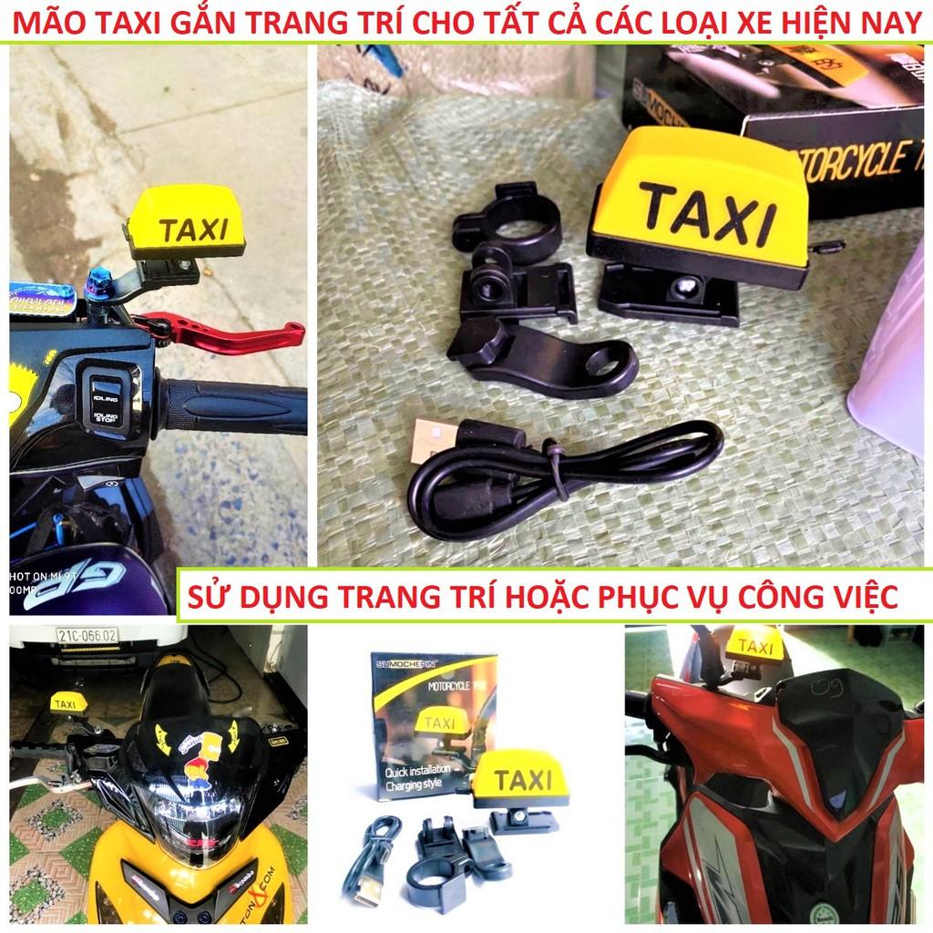 Đèn taxi gắn chân gương lắp các loại xe máy mẫu mới loại đẹp