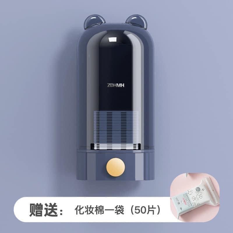 Ống Đựng Bông Tẩy Trang, Cột Tóc, Tăm Bông Treo Tường Thông Minh màu Ngẫu Nhiên- Hàng Loại 1 - Chính Hãng