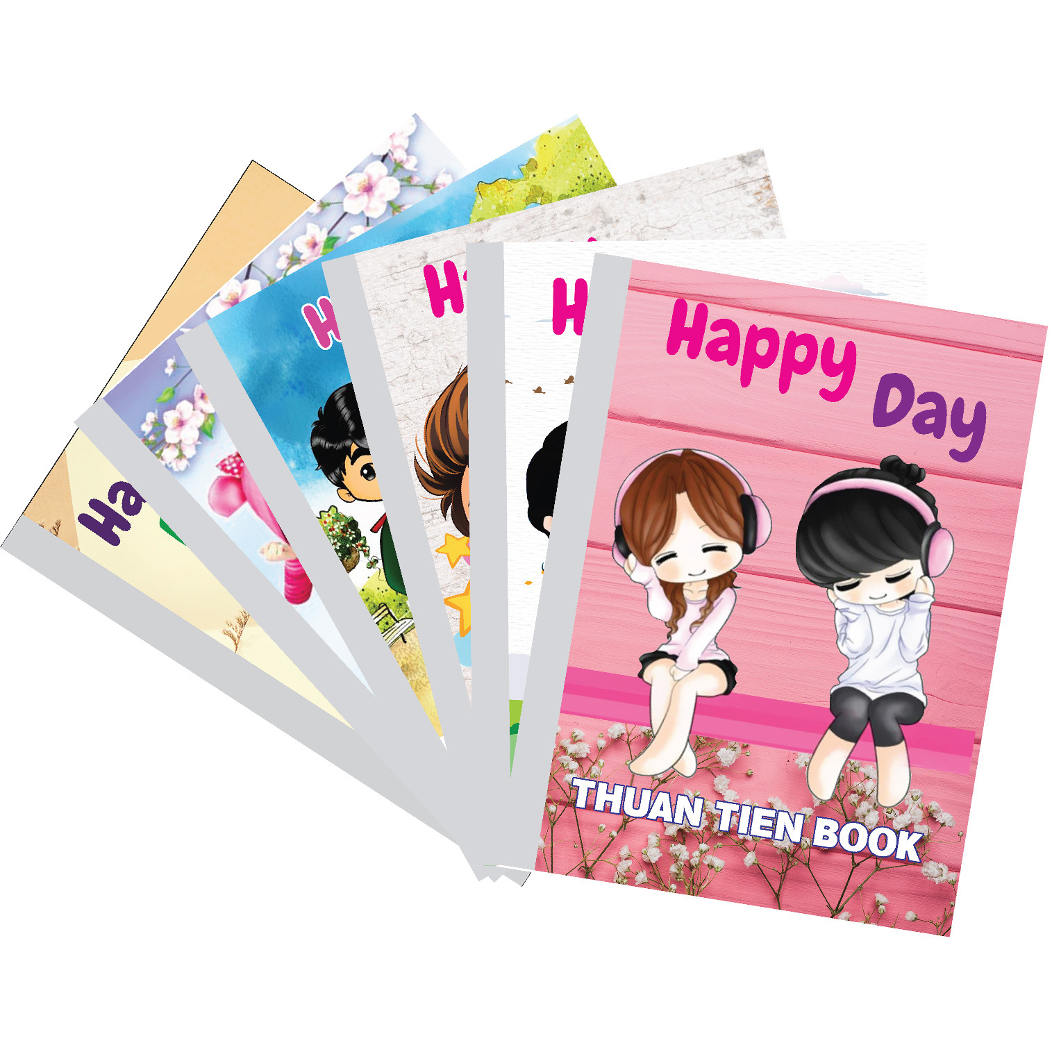 Lốc 10 Quyển Tập học sinh gáy vuông HAPPY DAY - kẻ ngang (96 Trang)  -mẫu ngẫu nhiên