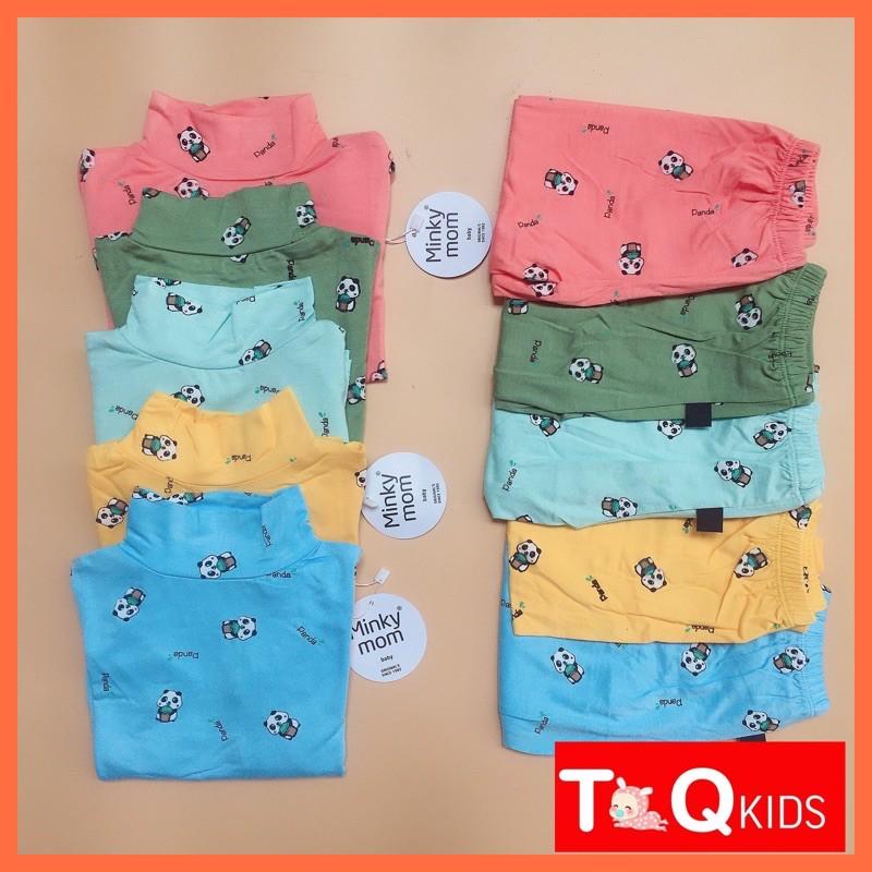 Bộ dài tay cho bé 1-4 tuổi Minky Mom chất thun lạnh hoạ tiết Gấu túi zip loại 1