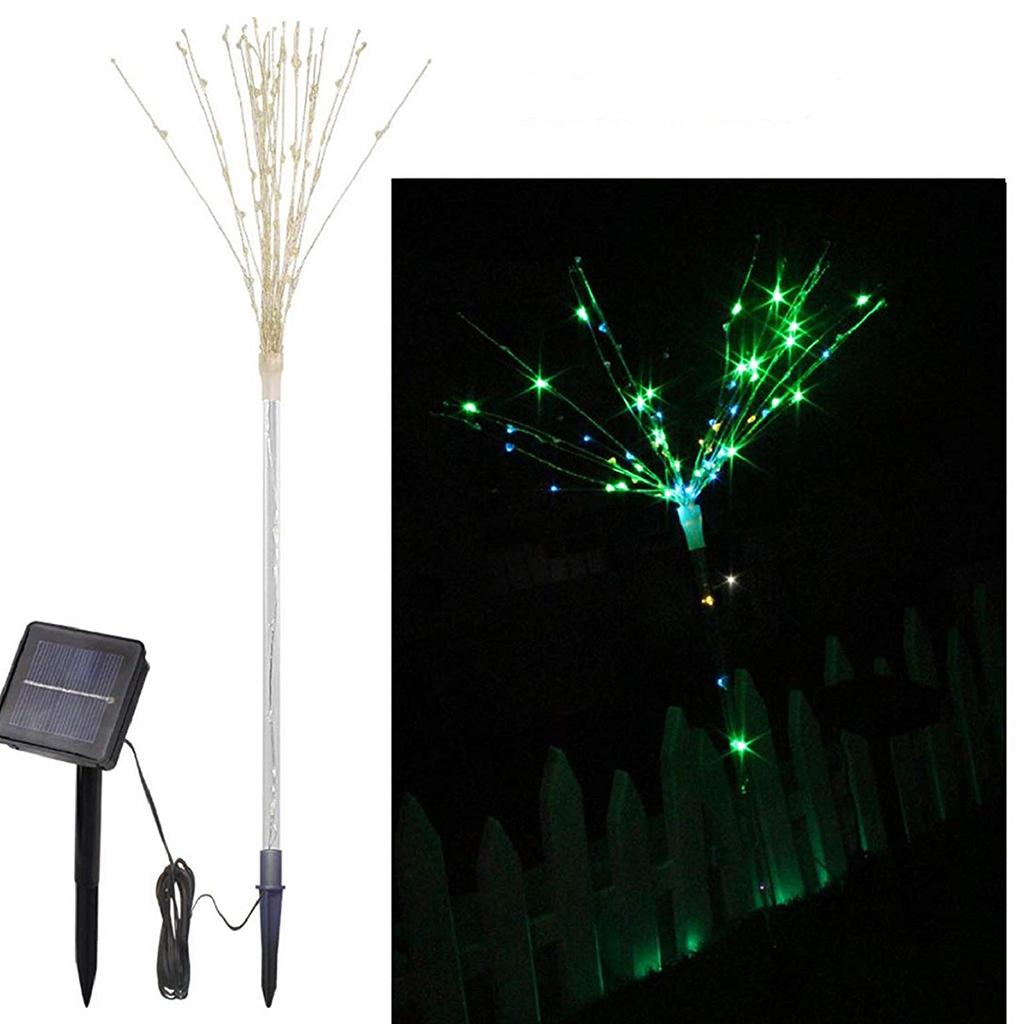 Set of 2 Firework DIY String Light Solar Xmas Wedding Party Fairy Lights NEW