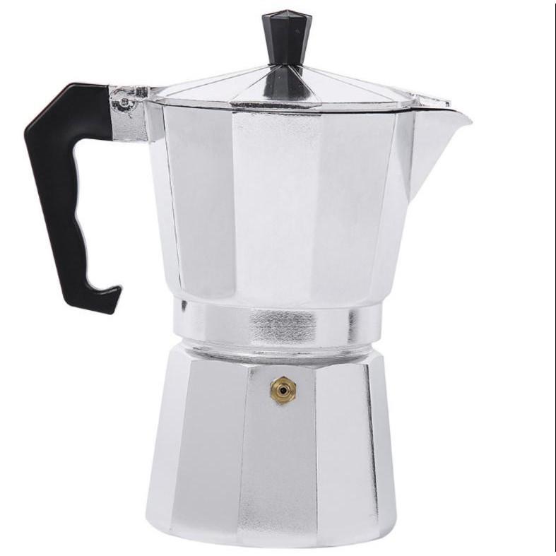 EuroQuality Ấm pha cà phê moka express cappuccino Aluminum Nhôm cao cấp (1-3 ly)