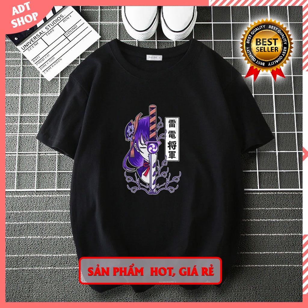 Áo Genshin Impact 4 mẫu Áo Phông in hình Hutao - Quiqui - Xiao - Raiden mẫu mới cực chât