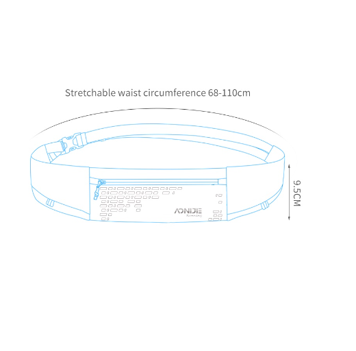 Túi Đeo Hông Đai Chạy Bộ Aonijie Nhỏ Gọn Ngăn Rộng Chống Thấm Ôm Sát Người W8112
