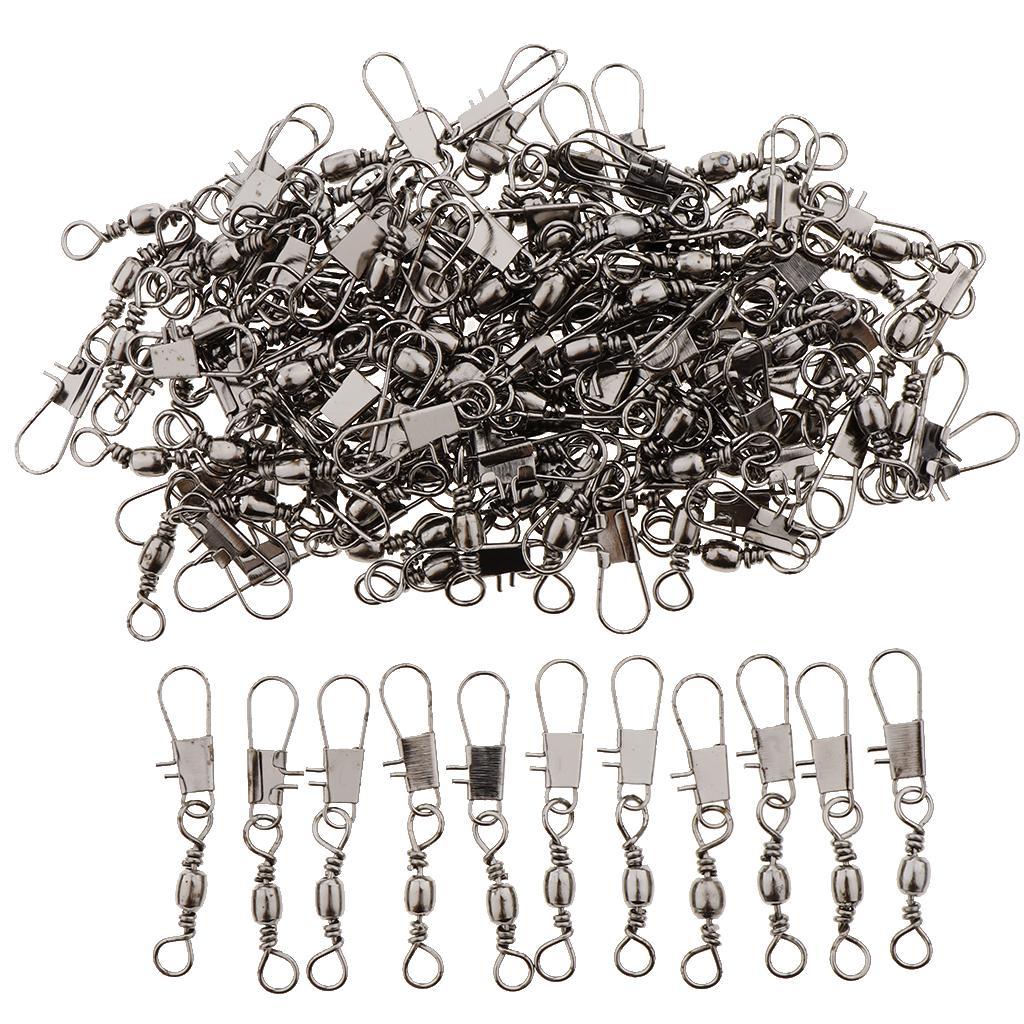 100pcs Ball Bearing Swivel Fishing Swivel with Knob 5B