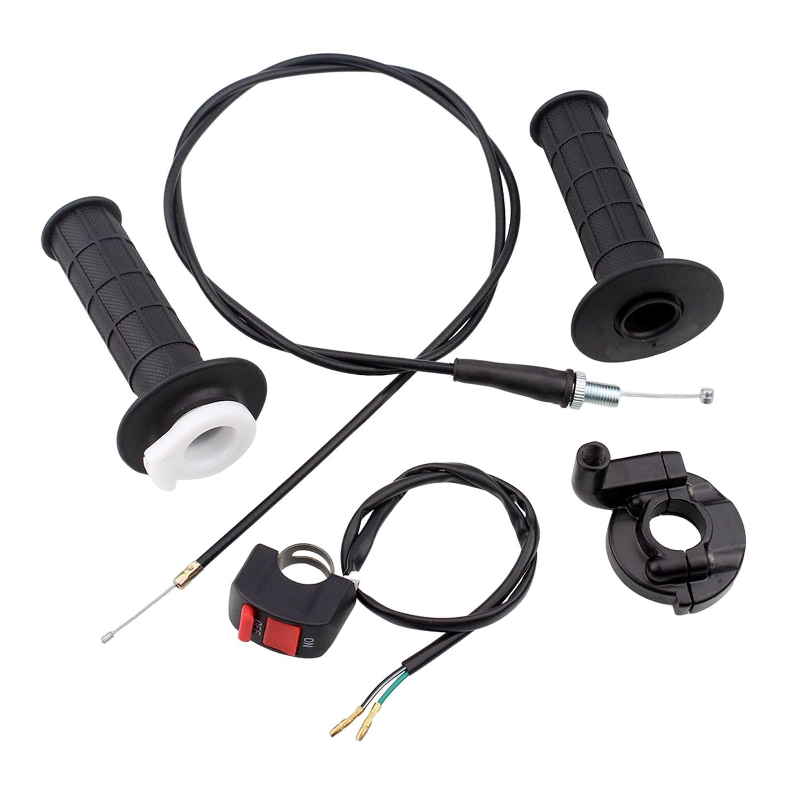 Throttle Handle Grips Cable Set for 50cc 150cc, 250cc Mini Bike Professional, Replacement, Easy to Install Accessories