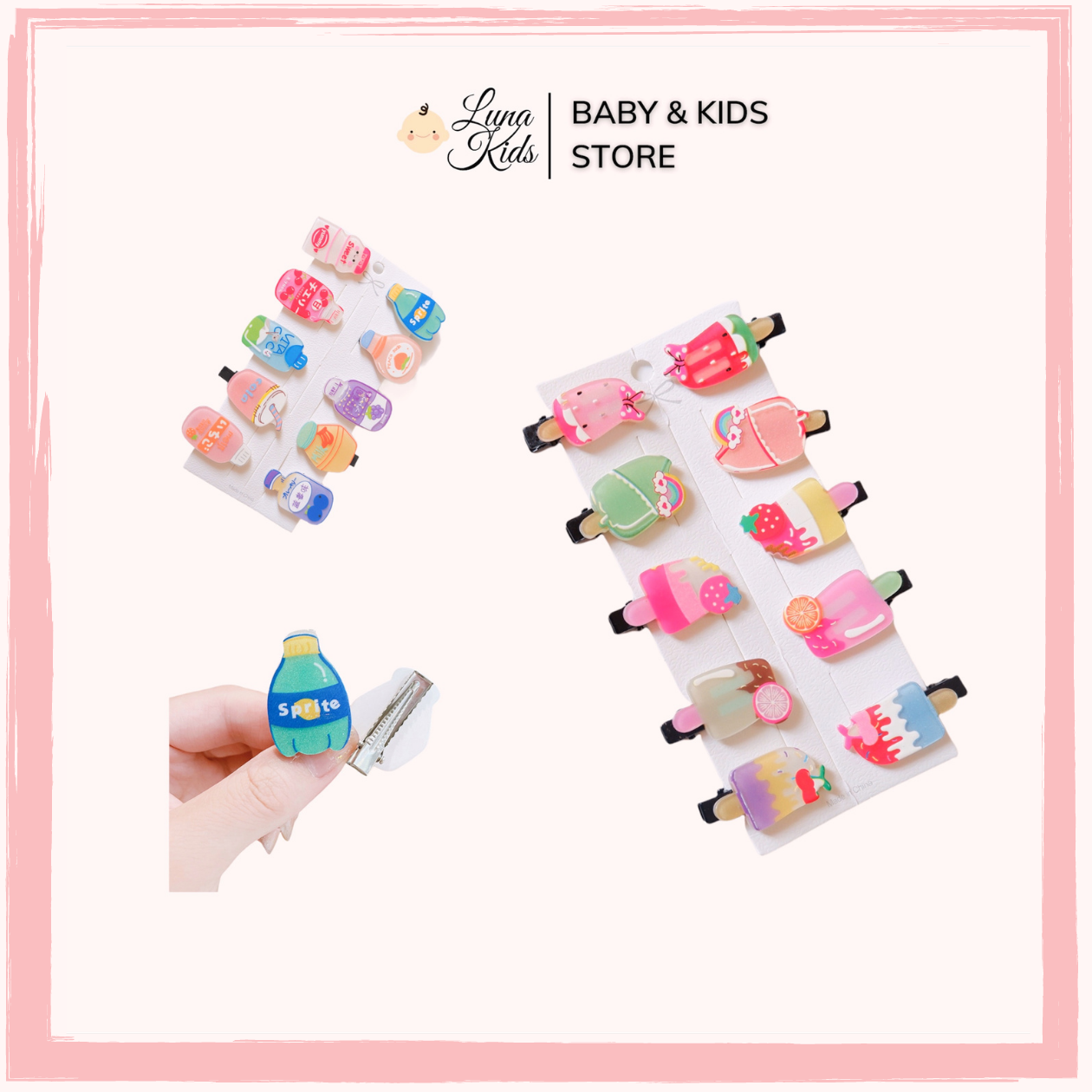 Kẹp tóc cho bé KT05 - LunaKids [Ảnh thật