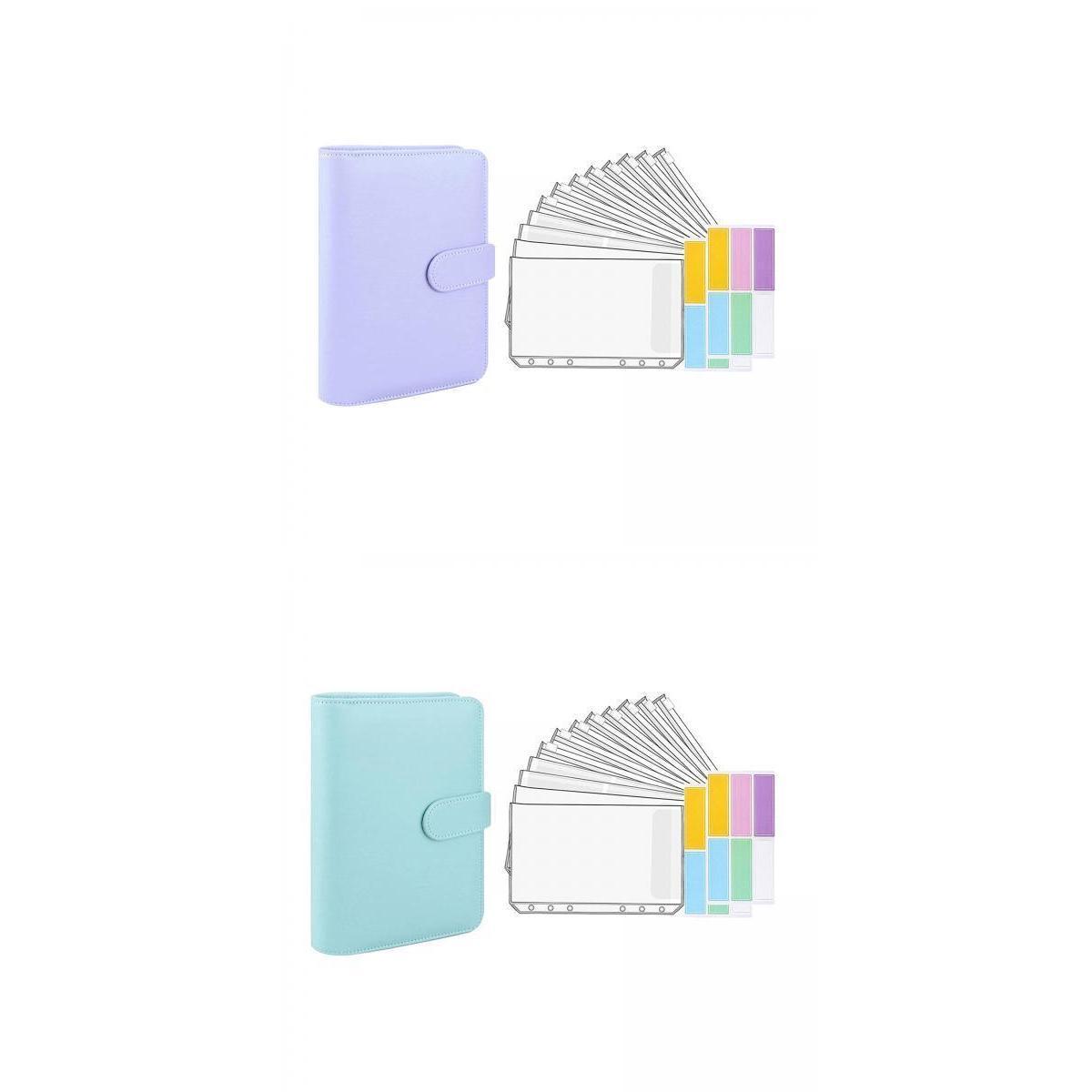 2x Notebook Binder with Binder Zipper Pockets for Home Office Gifts