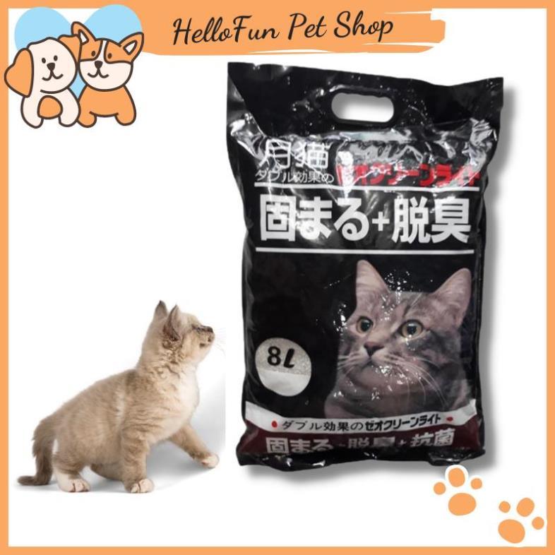 Cát vệ sinh cho mèo Moon Cat - Cát Nhật đen túi 9L