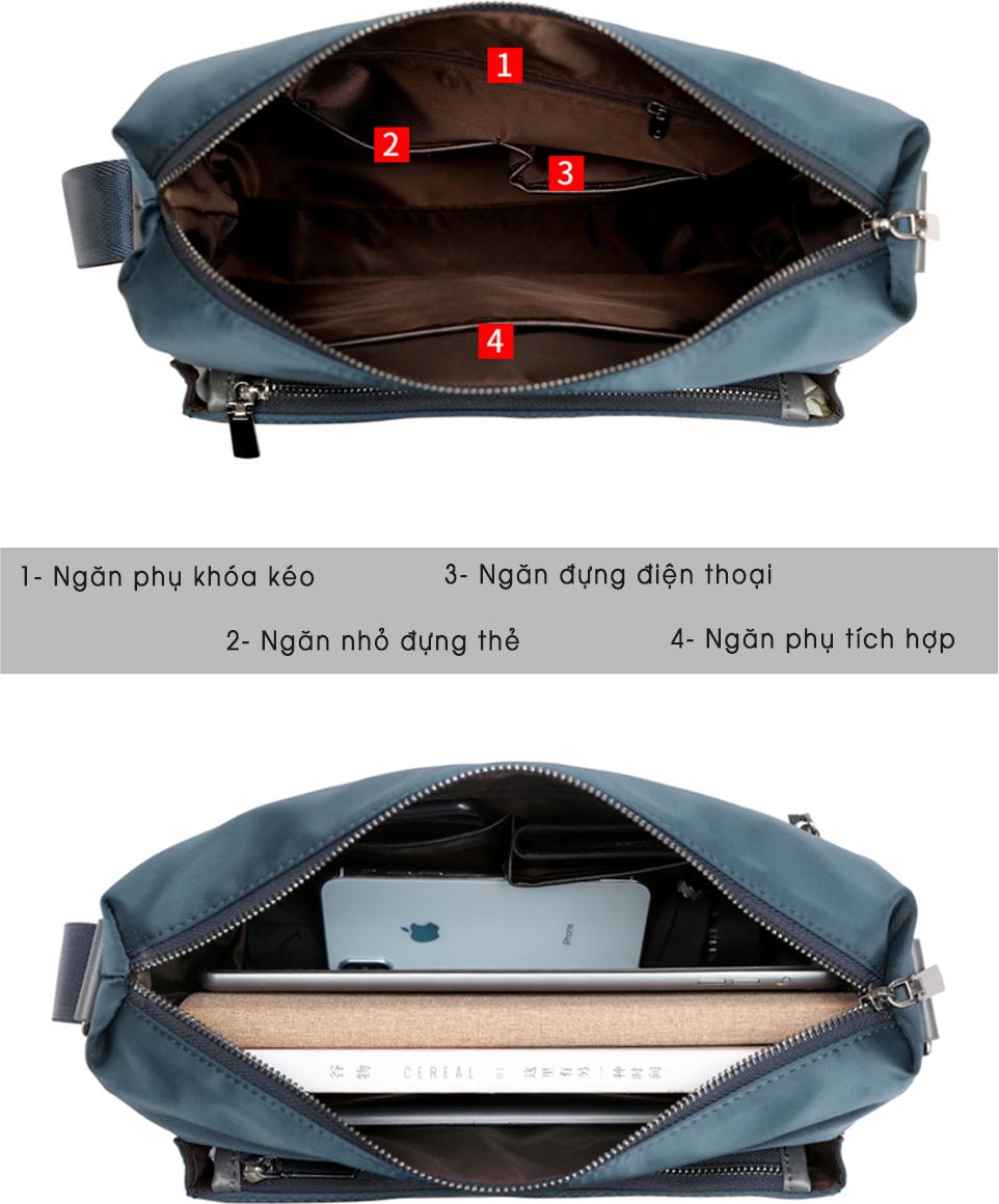 Túi đeo chéo thời trang cao cấp, túi đeo vai đựng iPad