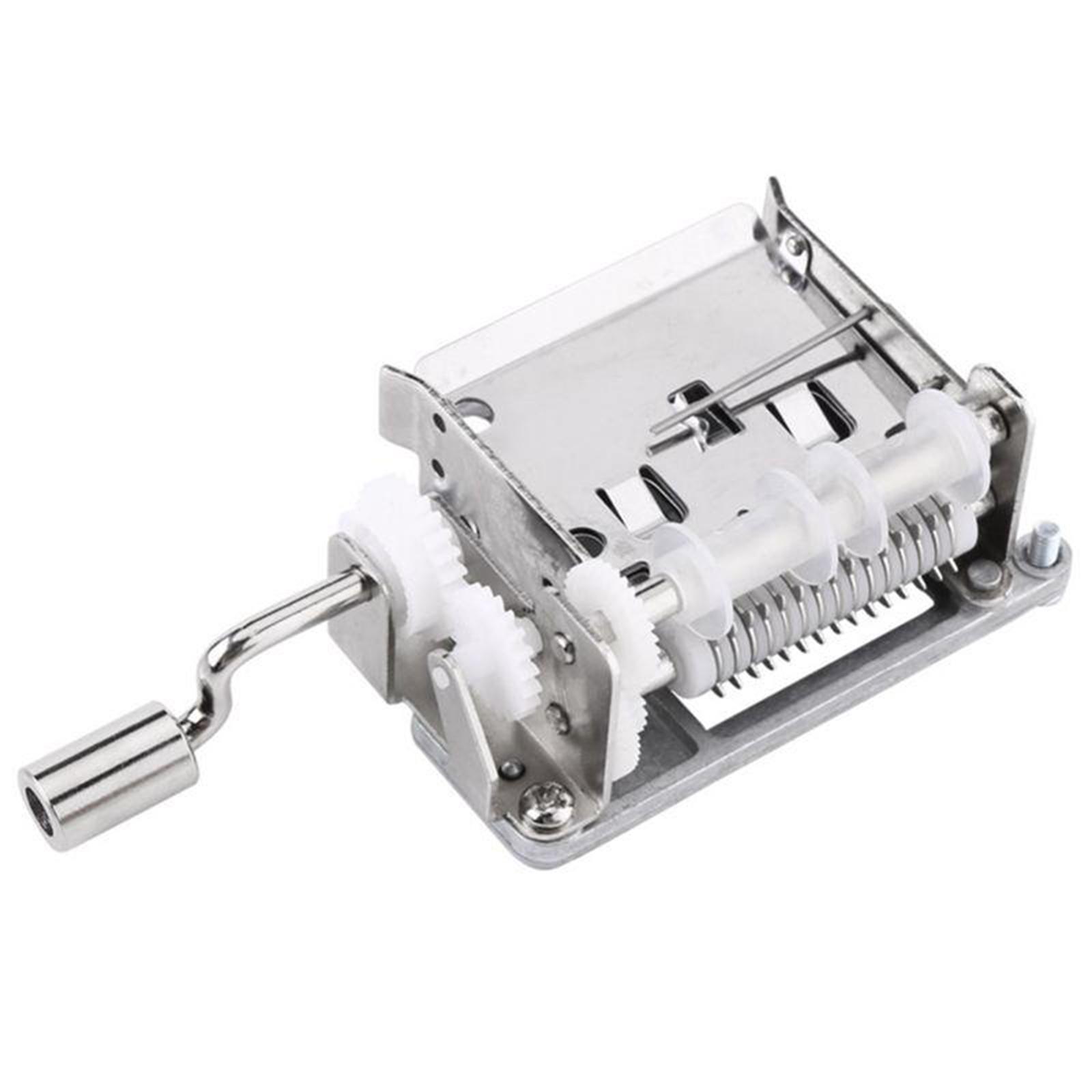 Hand Crank Music Box Movement 15 Note with 20 Paper Strips and Hole Puncher