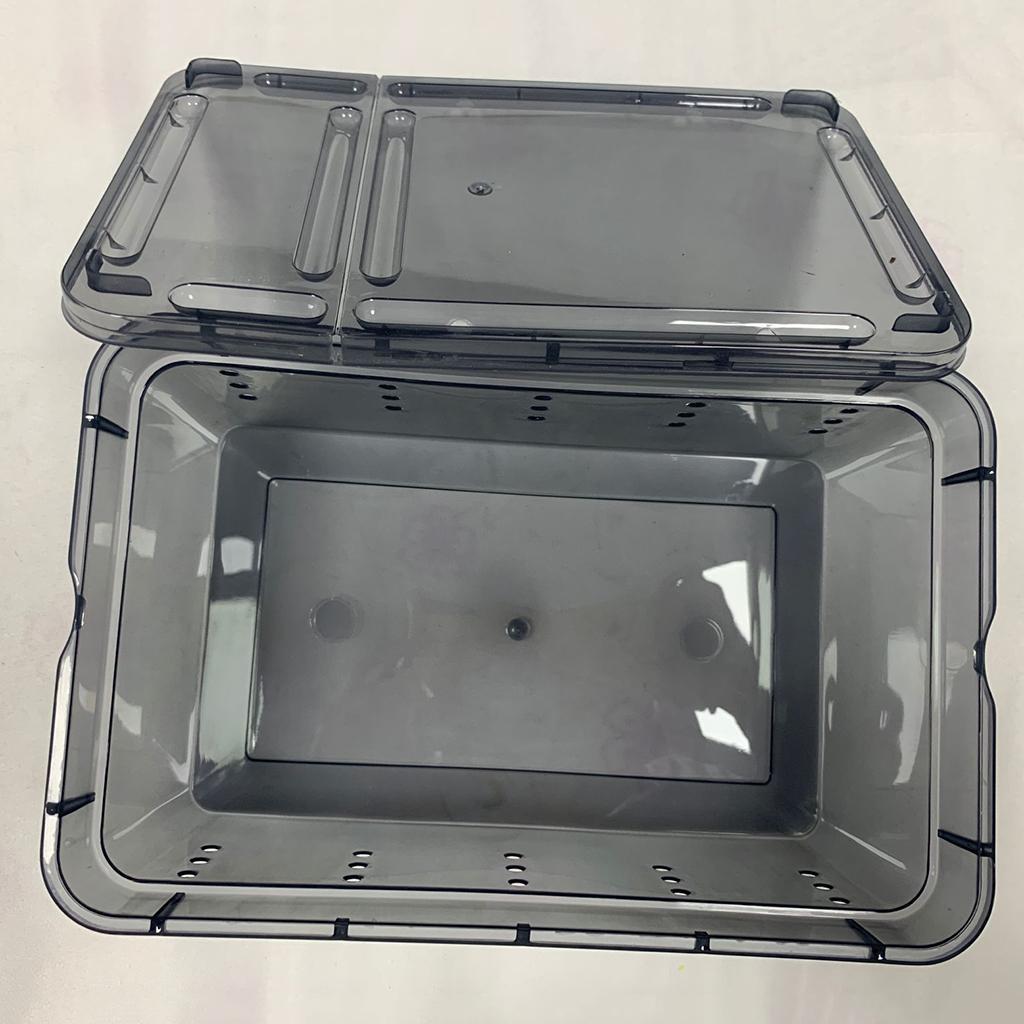 Reptile Breeding Box Spider Feeding Hatching Tank Black