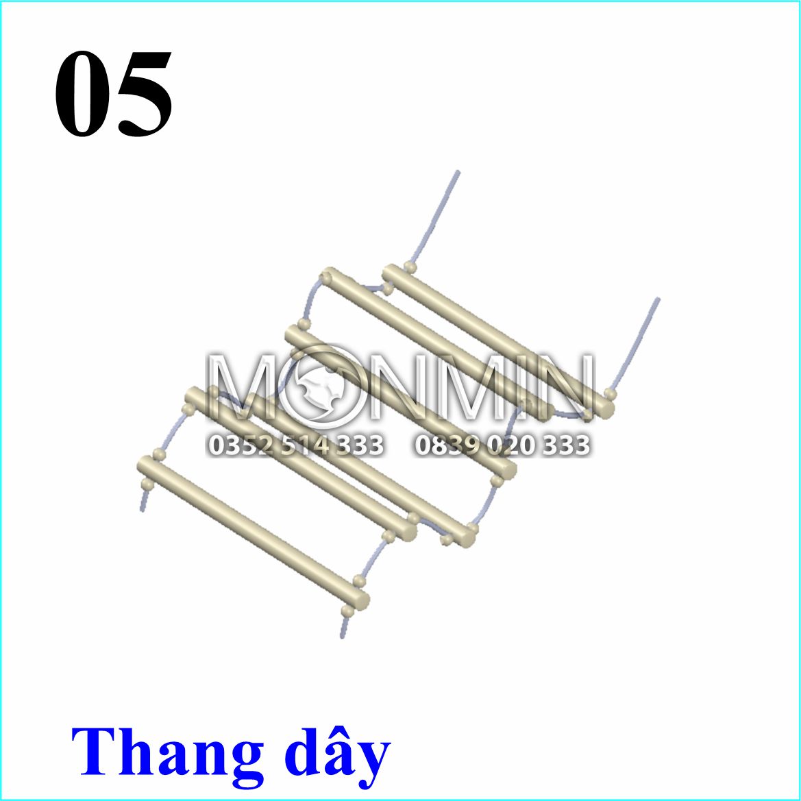 Trò chơi thang dây - Xà đu đa năng Satech - Khung vận động cho bé