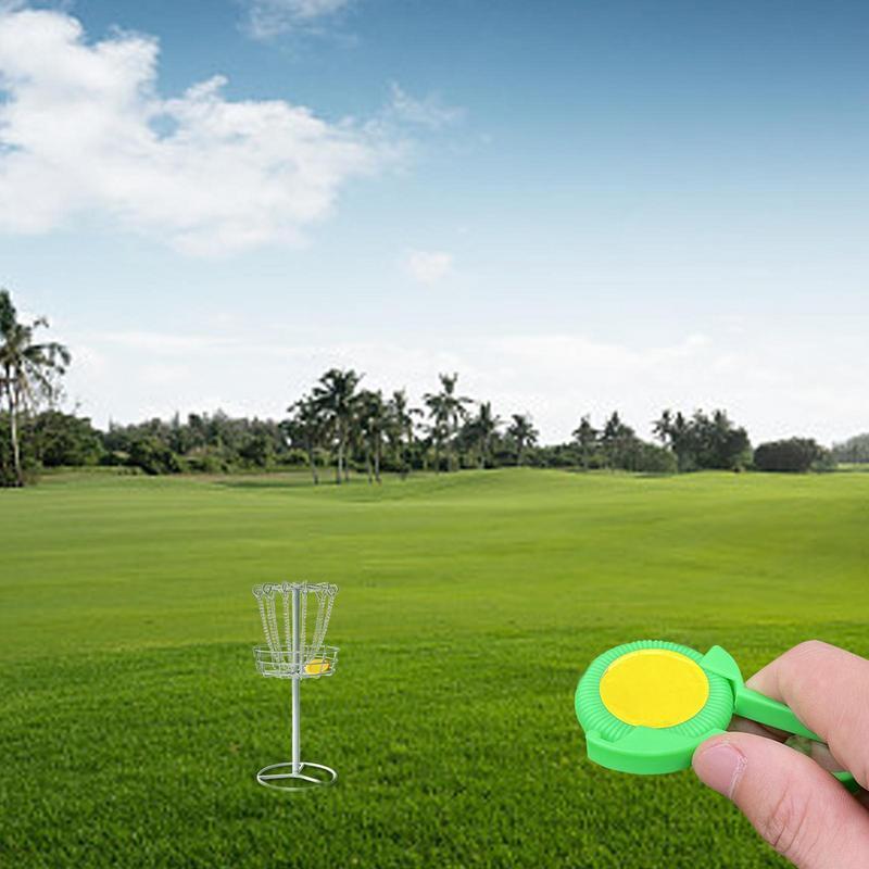Kim loại golf mini đứng bay đĩa golf mục tiêu golf rổ golf kiểu đĩa golf hố golf thực hành golf set cho golf color: màu xanh lá cây