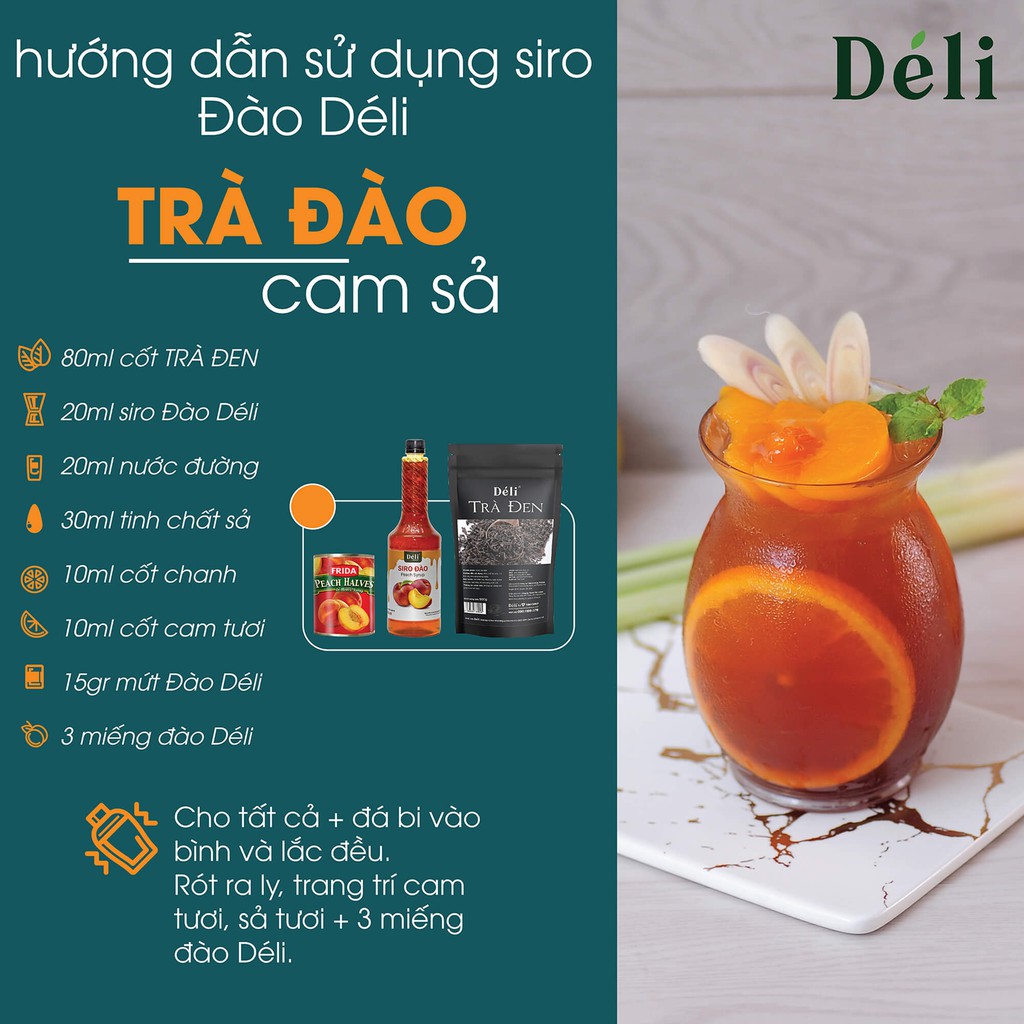 Đào Ngâm FRIDA nhập khẩu và phân phối: Deli by TIM Corp Lon lớn 820G