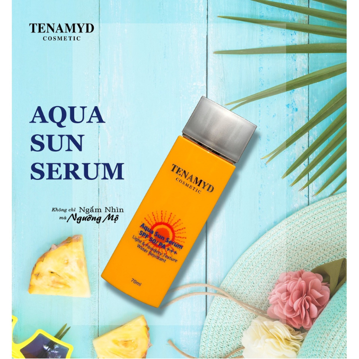 (Combo 5 Hộp) Kem chống nắng dạng nước kiềm dầu Tenamyd Aqua Sun Serum Skincare SPF 50/ PA+++ dành cho da dầu