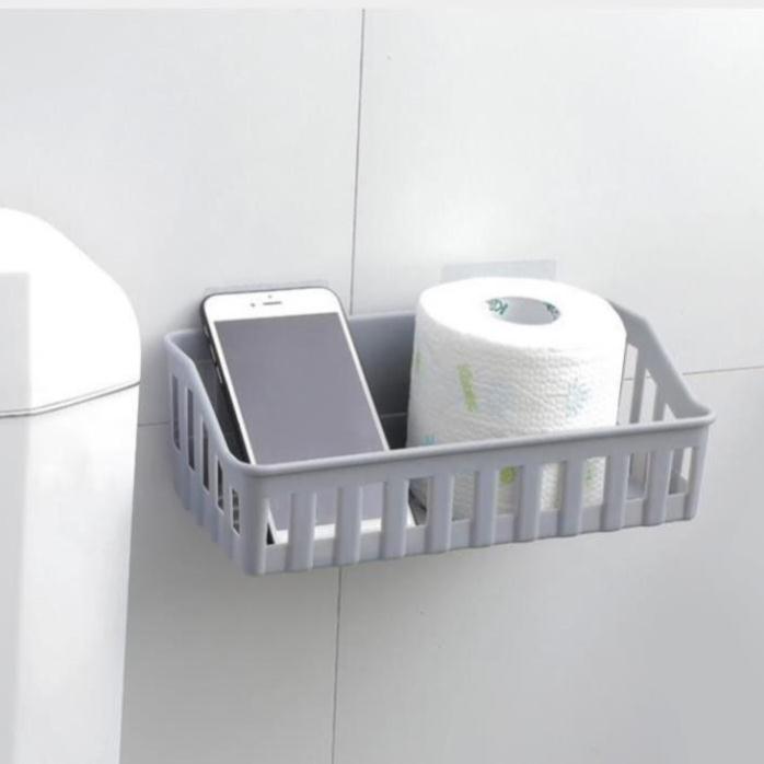 LOẠI LỚNKệ Dán Tường Chữ Nhật VER2 Để Đồ Nhà Tắm Loại Lớn
