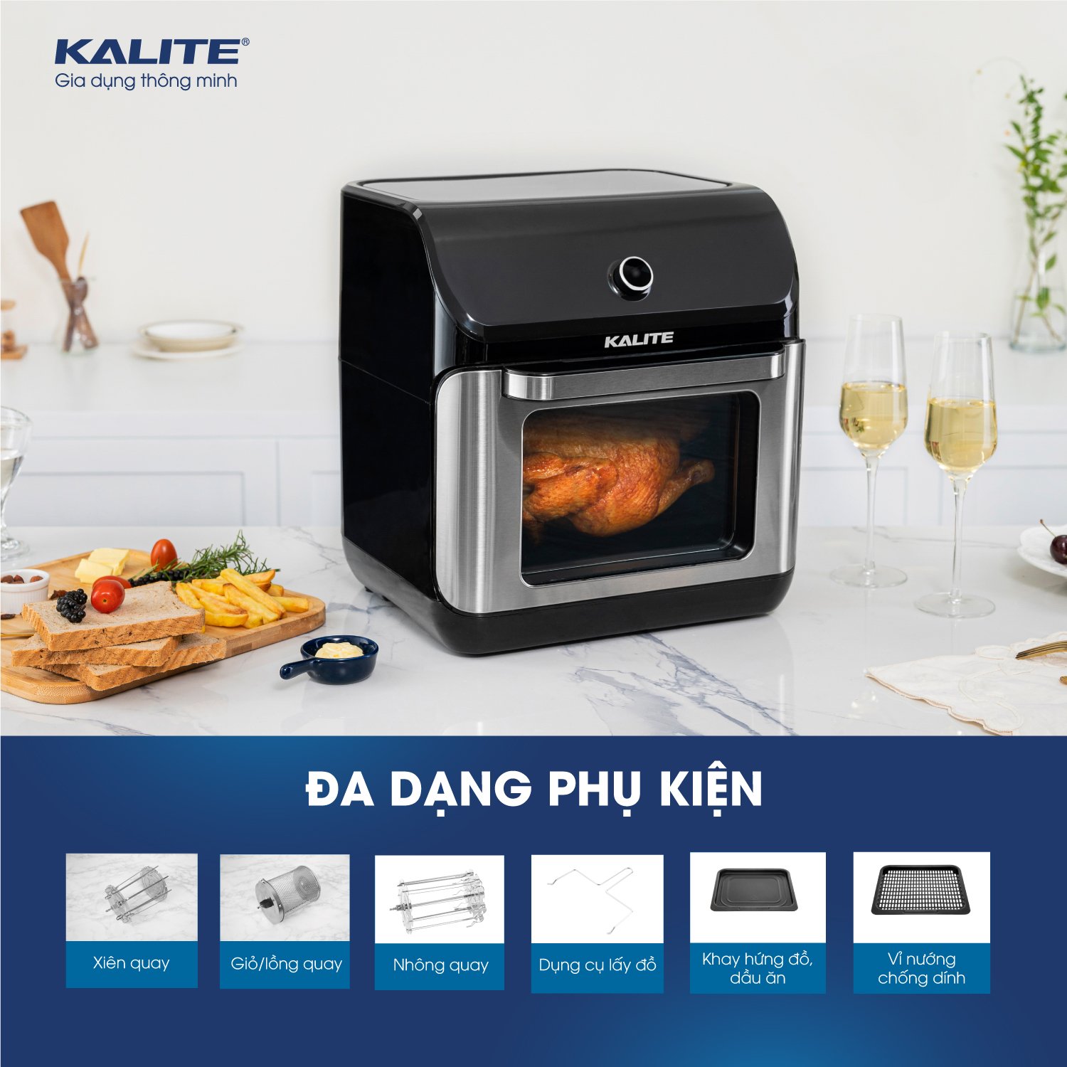 Nồi chiên không dầu Kalite KL-1200. Hàng chính hãng