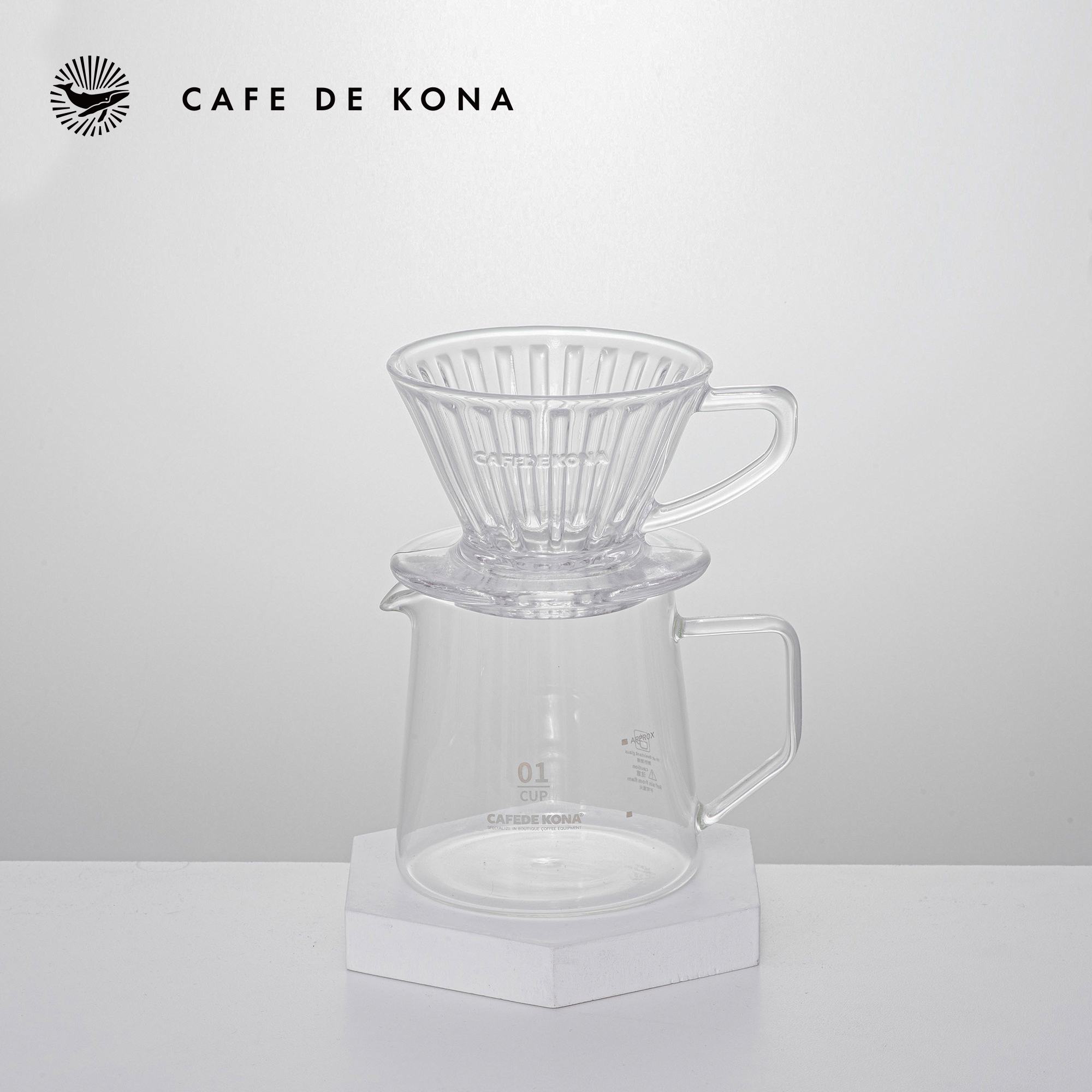 COMBO SET Pha Cà Phê V60-01 BLACK FAMILY CAFE DE KONA