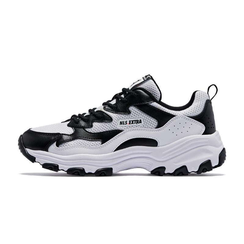 QIAODAN Giải Trí Giày Nữ 2023 Thời Trang Giày Thể Thao Thanh Lịch Thoải Mái Thoáng Khí Giày Sneaker Nữ XM4690325 Giảm Giá Color: Black White Shoe Size: 7