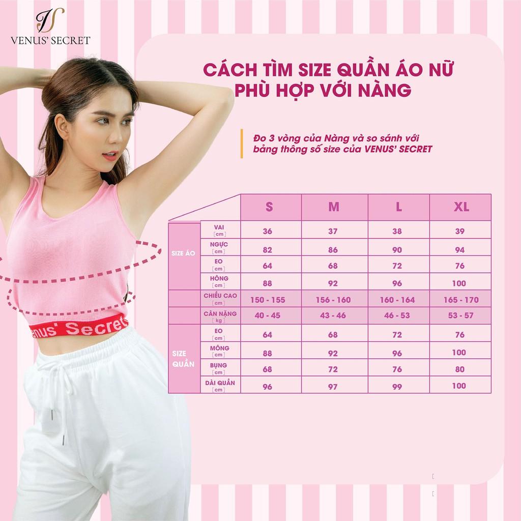 Áo croptop sát nách nữ cổ tròn ôm dáng thời trang VENUSSECRET