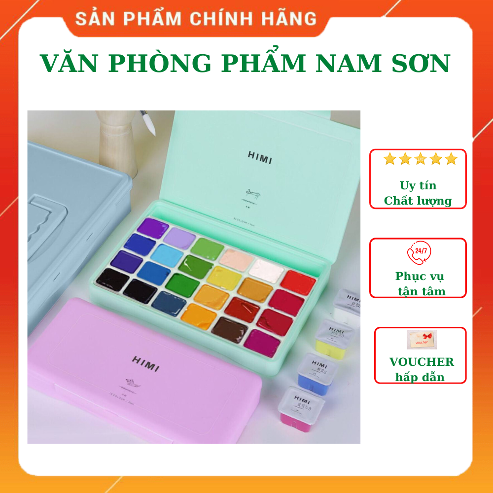 Màu Gouache HiMi dạng thạch (Vỏ Hộp Màu Ngẫu Nhiên)