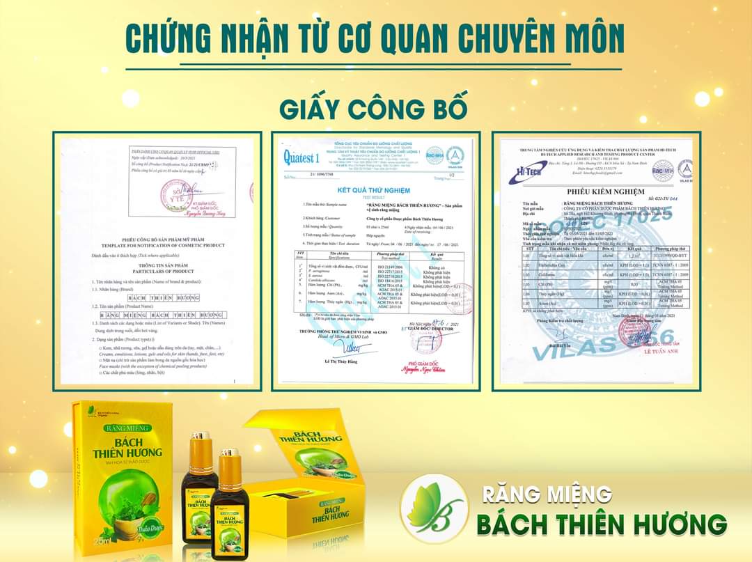 Bộ 2 Bách Thiên Hương chăm sóc Răng Miệng