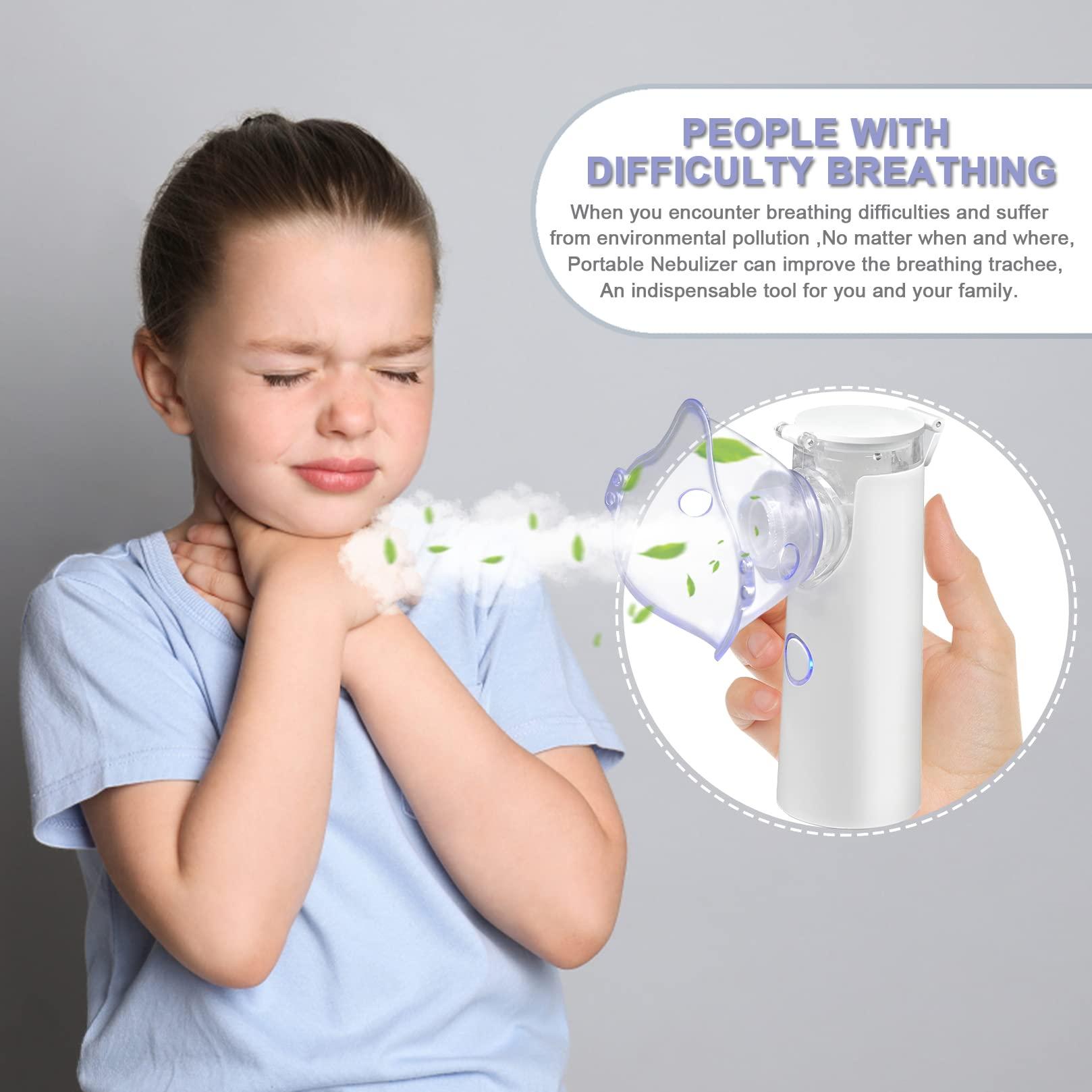 Máy phun sương aerosol di động: Máy phun sương ống hít để  các bệnh đường hô hấp trên và dưới ở trẻ em và người lớn