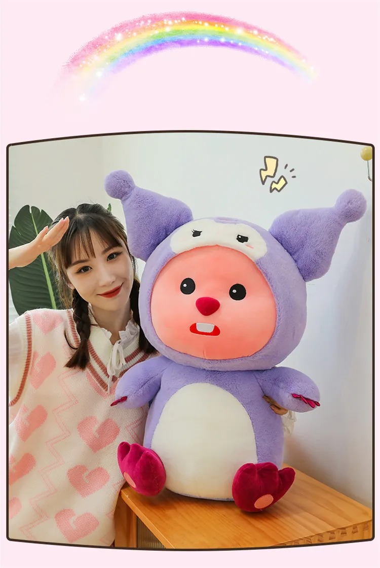Thú nhồi bông Loopy cosplay - Size 35cm đến 85cm - Quà tặng gấu bông loopy nhân vật hoạt hình cute - Gối ôm mềm mại cho bé