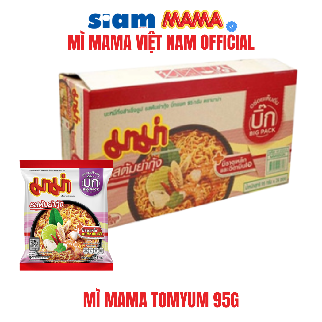 THÙNG 24 GÓI - MÌ MAMA TOMYUM CHUA CAY 95G