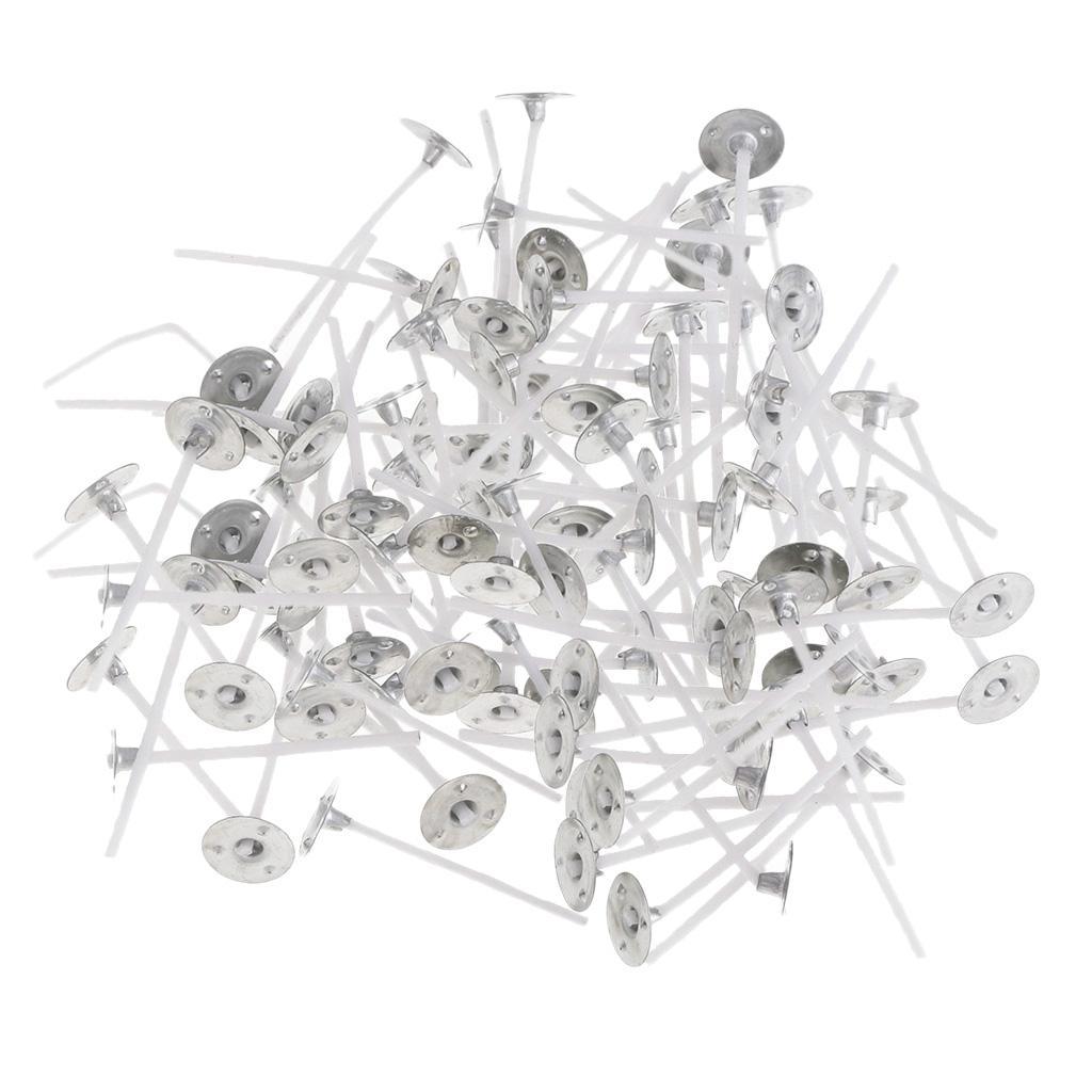 200x Natural Cotton Candle   with Tab for Christmas Candle Making 3.5cm