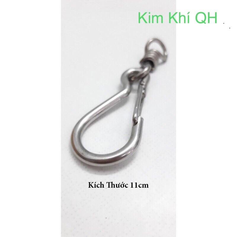 Khoá cổ chó Inox - Móc xích inox kèm chống xoắn