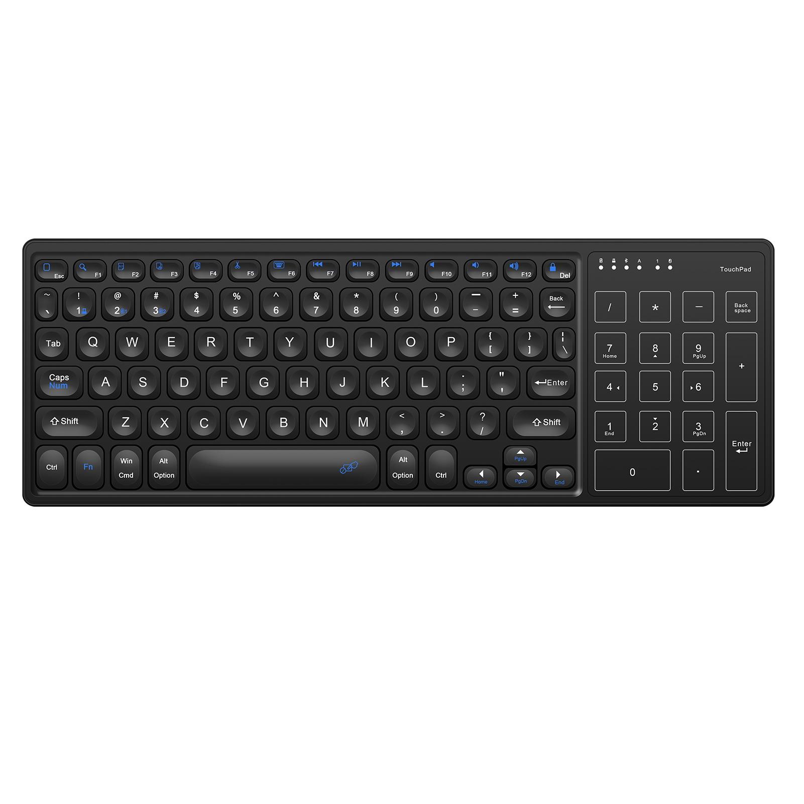 FZ-BT15 Wireless Dual-mode Keyboard 2.4G/BT Wireless Connection Ergonomic Design with Touchpad Wide Compatibility