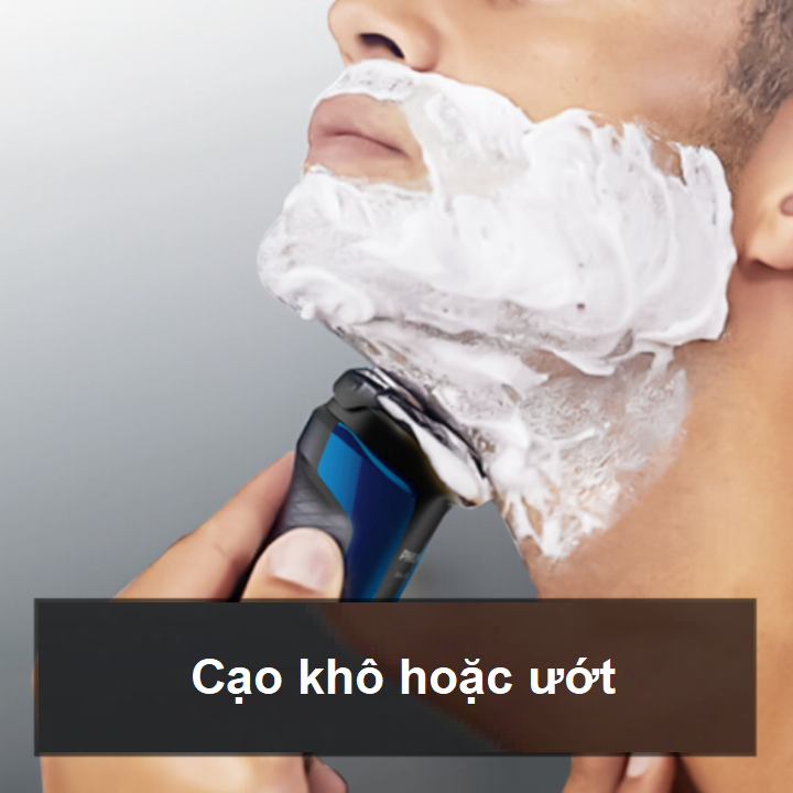 Máy cạo râu khô và ướt cao cấp thương hiệu Philips S1050 - HÀNG NHẬP KHẨU