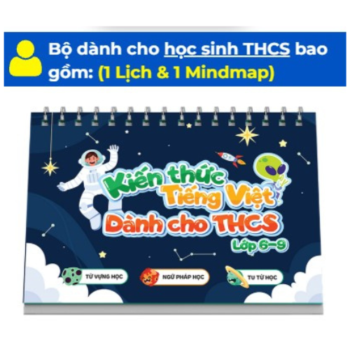 Bộ lịch sơ đồ tư duy Học Văn - Tiếng Việt dành cho HS tiểu học và trung học ( cô Phan Hồ Điệp) SP chính hãng
