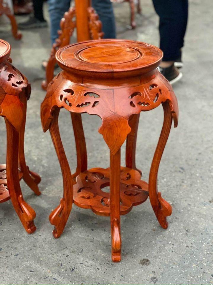 Đôn lá trầu gỗ Hương Mặt 30cm hàng đẹp, sang trọng