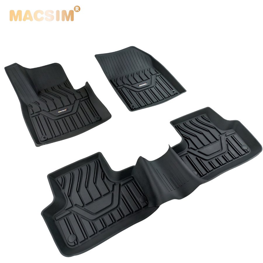 Thảm lót sàn xe ô tô Volvo XC60 2018+ Nhãn hiệu Macsim chất liệu nhựa TPE cao cấp màu đen