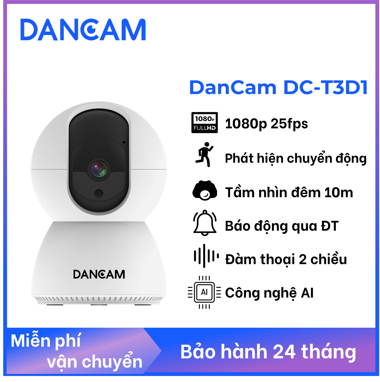 camera IP Wifi Dancam Full HD 1080p - Hàng chính hãng