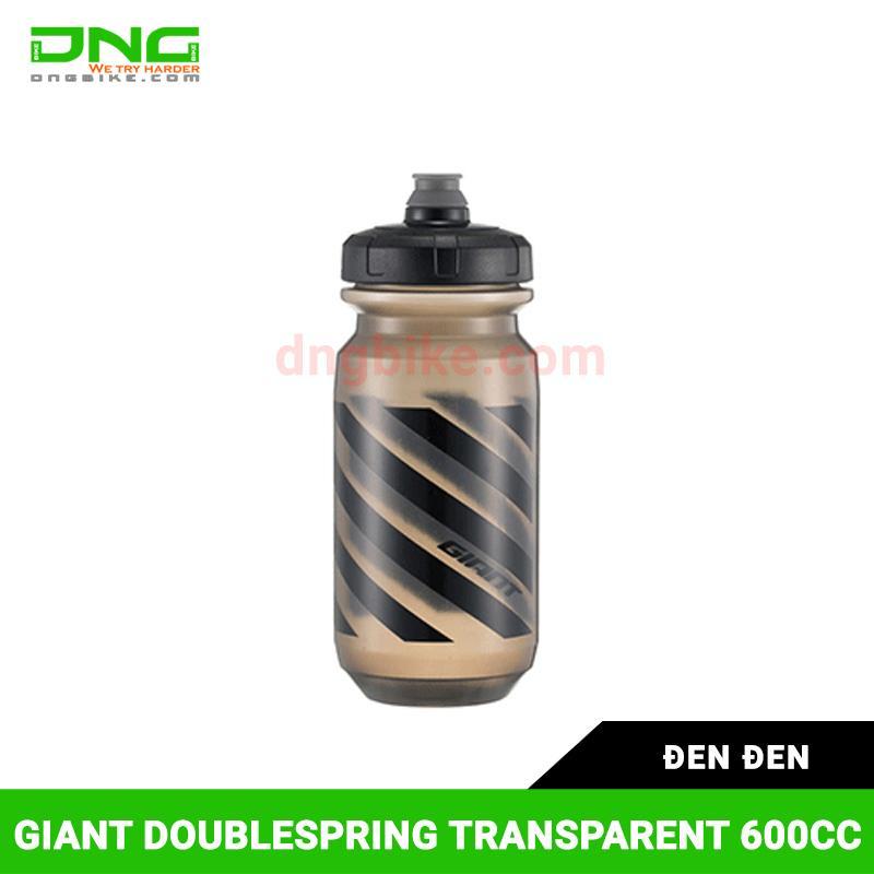 Bình nước xe đạp GIANT DOUBLESPRING TRANSPARENT 600CC