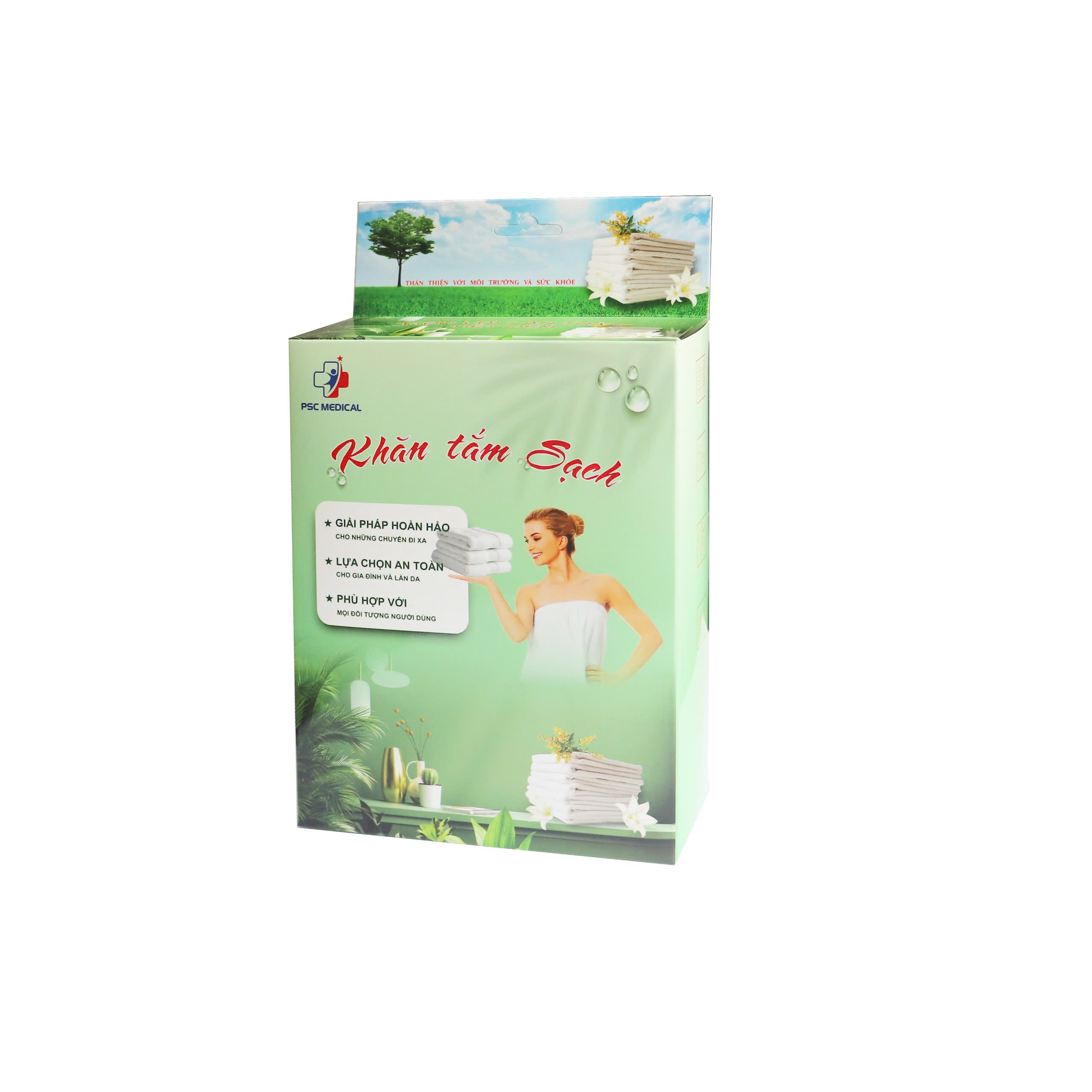 Khăn tắm sạch PSC- hộp 1 chiếc