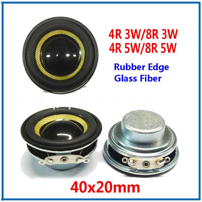 Loa mới DIY Full Range 4 8 OHM 5W 40mm Hifi Bluetooth Loa Firglass Faterproof Home Sound Nhà hát Loa Color: 1PCS Woofer Size/Full-Range Size: 8R 5W