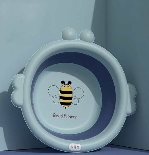 Chậu rửa mặt, chậu đa năng gấp gọn silicon tiện lợi, dễ thương cho bé hình con ong GD757-ChauRM