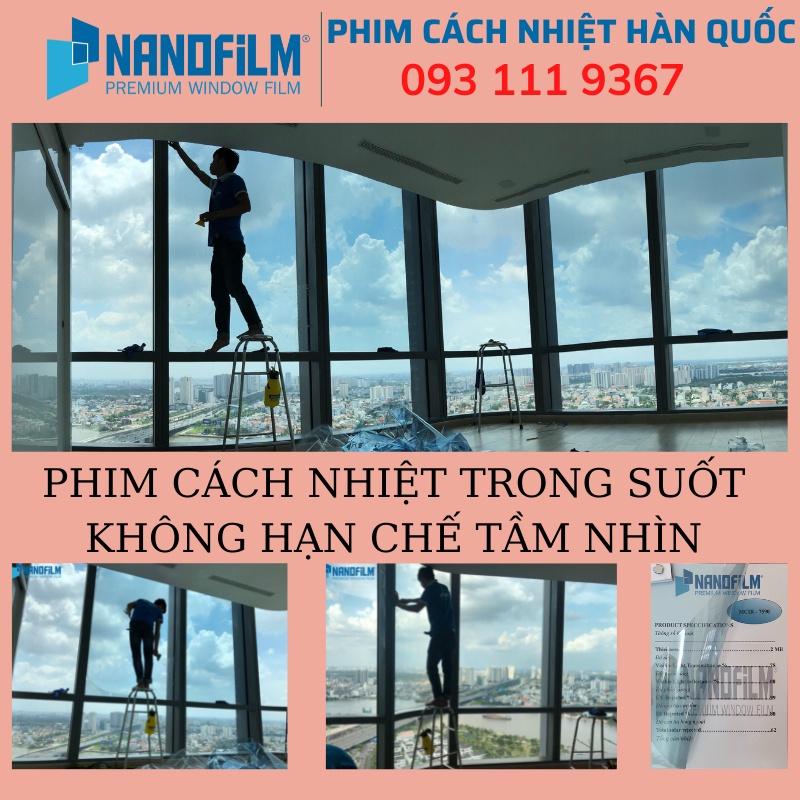 Tấm phim cách nhiệt chống nóng cửa sổ màu trong suốt cản UV 99% - phim cách nhiệt Hàn Quốc