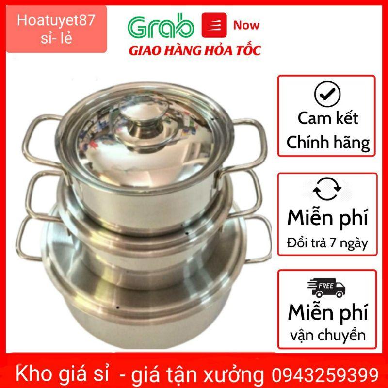 Bộ 3 nồi inox SHARP hàng khuyến mại chống gỉ