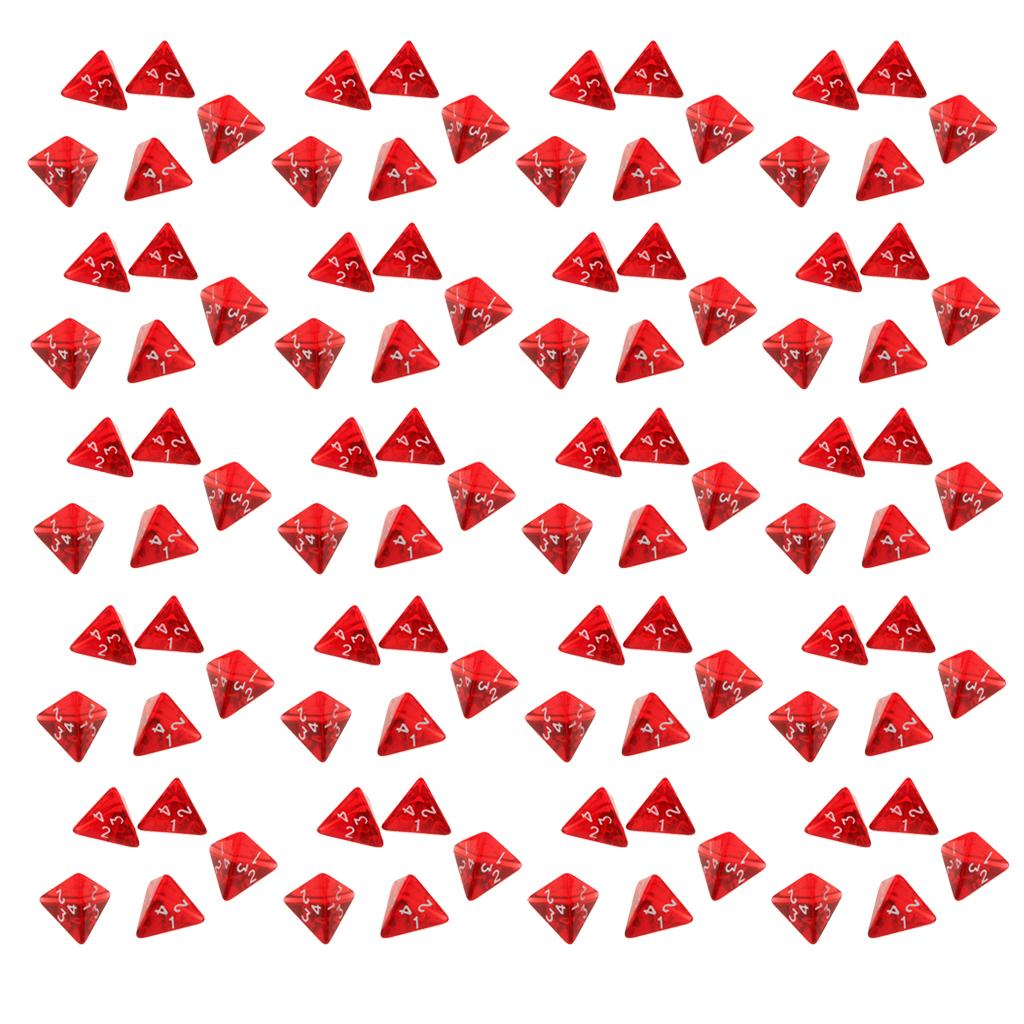 100 Viên Đá Quý Mặt Nhiều Hình Xúc Xắc Đa Diện Xúc Xắc D4 Cho D & D Trpg Trò Chơi