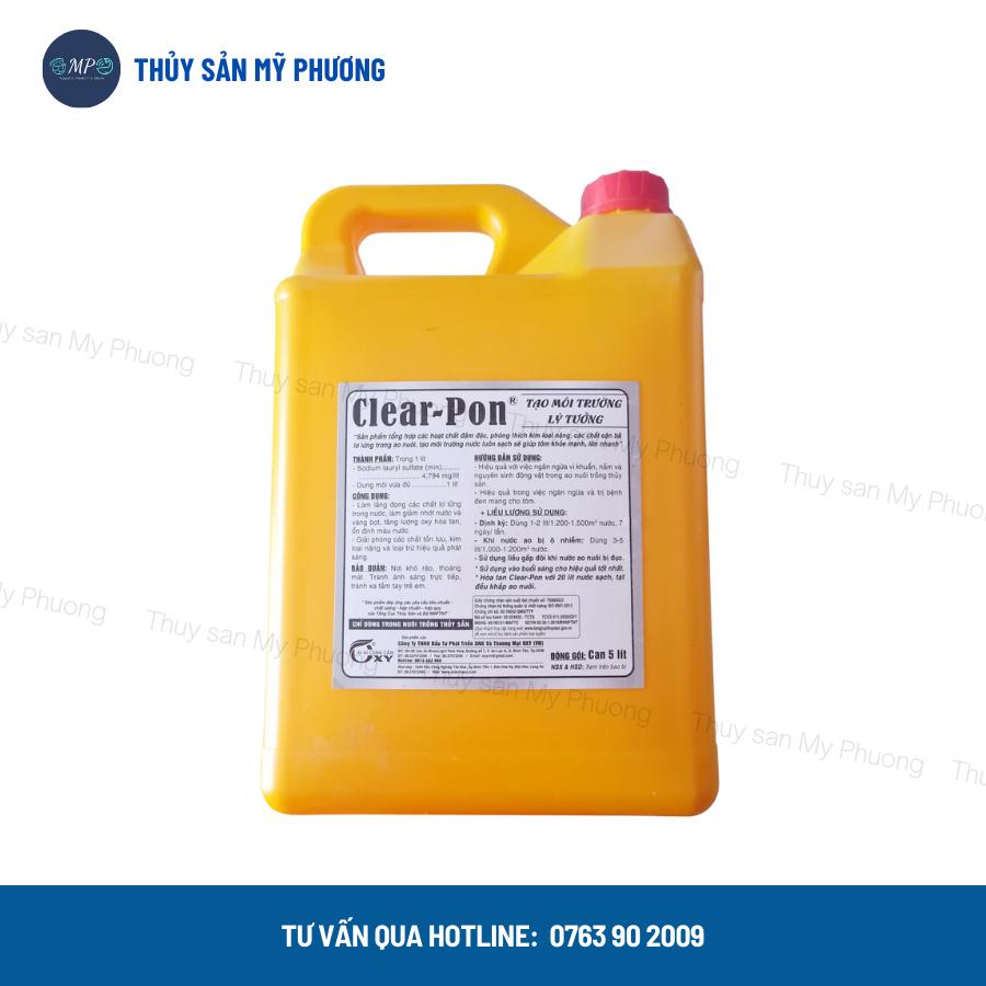 Xử lý nước ao bị bọt đục lợn cợn kim loại nặng phát sáng Clear Pon trước thả giống sạch mang tôm thẻ cá lươn ếch ốc baba