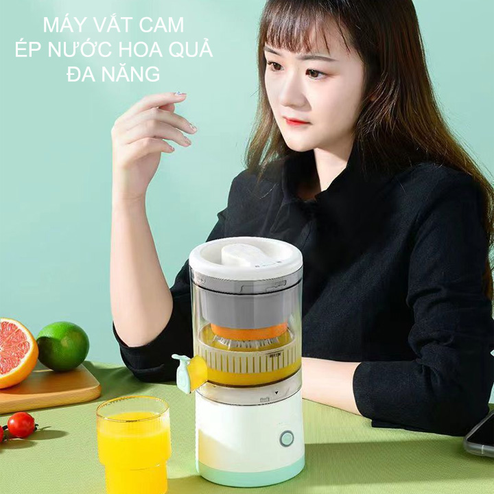 Máy vắt cam thông minh dùng pin sạc, ép nước hoa quả đa năng