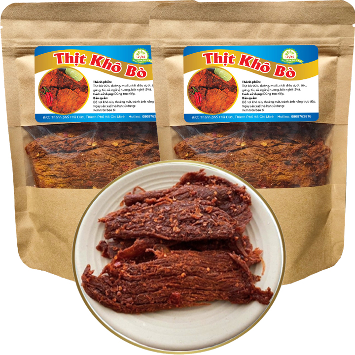 500G THỊT KHÔ BÒ LOẠI MỀM CAY ĐẶC BIỆT THƠM NGON